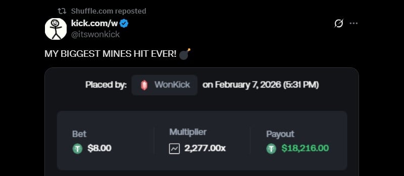 Twitter 18K Shuffle Mines Win